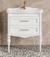 Тумба с раковиной ValenHouse Эстетика 80 белая, фурнитура золото