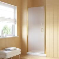 Душевая дверь в нишу Vegas Glass EP LUX 70 09 10 L профиль золото глянцевое, стекло сатин