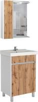 Мебель для ванной Домино Uno 60 дуб вотан, белая