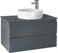 Тумба с раковиной Jacob Delafon Madeleine 80 серая матовая с подсветкой