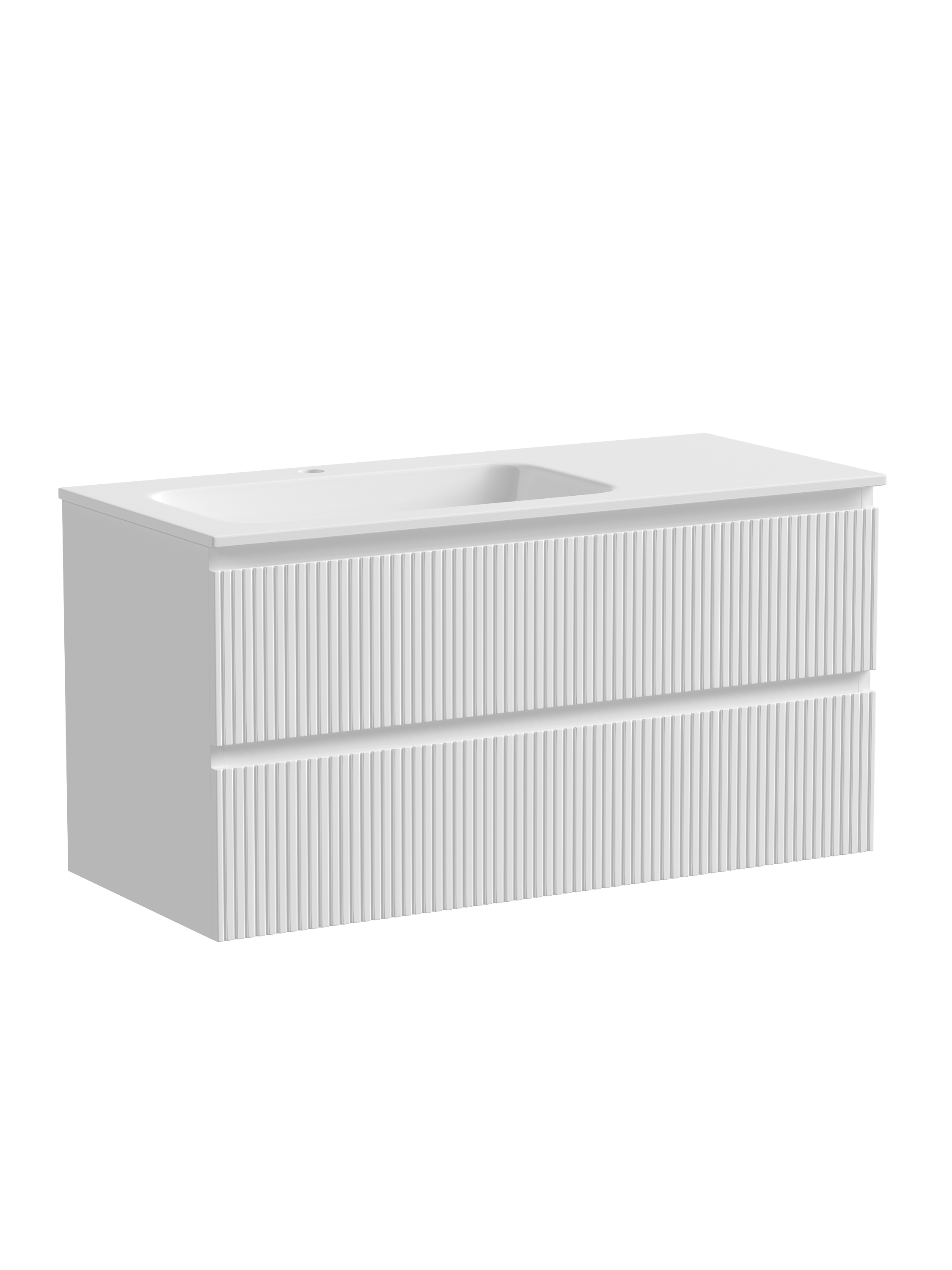 Тумба с раковиной Sancos Snob T 100 Bianco левая SNT100LW, подвесная