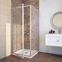 Душевой уголок GuteWetter Practic Rectan GK-401 левая 85x80 см стекло бесцветное, профиль матовый хром