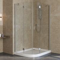 Душевой уголок Vegas Glass AFS-F Lux 120*100 07 01 R профиль матовый хром, стекло прозрачное