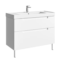 Тумба с раковиной Aqwella Vancouver 100 напольная, белая