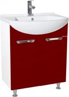 Тумба с раковиной Bellezza Альфа 55 красная