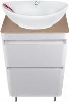 Тумба с раковиной Style Line Атлантика 60 Люкс Plus, напольная, антискрейч, бежевая светлая