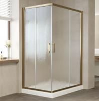 Душевой уголок Vegas Glass ZA-F 120*80 05 02 профиль бронза, стекло шиншилла