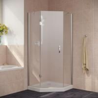 Душевой уголок Vegas Glass AFA-Pen LUX 100 08 10 L профиль глянцевый хром, стекло сатин
