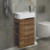 Тумба с раковиной Comforty Матэ 40 дуб темно-коричневый