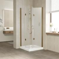 Душевой уголок Vegas Glass 2GPS LUX 90*80 05 10 R профиль бронза, стекло сатин