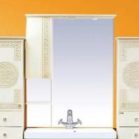 Зеркало-шкаф Misty Olimpia Lux 90 L бежевая патина