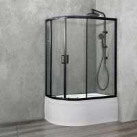 Душевой уголок Royal Bath BK RB8120BK-T-BL-R 120x80 с поддоном