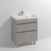 Тумба с раковиной Vod-Ok Best 70 напольная, белый камень