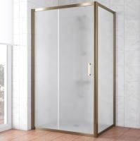 Душевой уголок Vegas Glass ZP+ZPV TUR NOVO 120*100 05 10 профиль бронза, стекло сатин