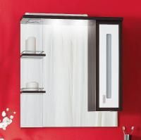 Зеркало-шкаф Бриклаер Бали 75 венге, белый глянец, R