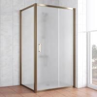 Душевой уголок Vegas Glass ZP+ZPV 100*100 05 10 профиль бронза, стекло сатин