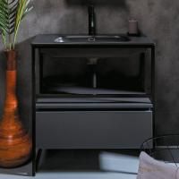 Тумба с раковиной Armadi Art Loft 80 антрацит, напольная