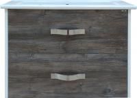 Тумба под раковину Misty Норд 75 подвесная, белая, сосна пасаден