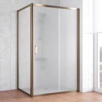 Душевой уголок Vegas Glass ZP+ZPV 130*80 05 10 профиль бронза, стекло сатин