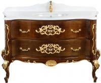Тумба с раковиной Migliore Virginia 139 орех темный глянцевый