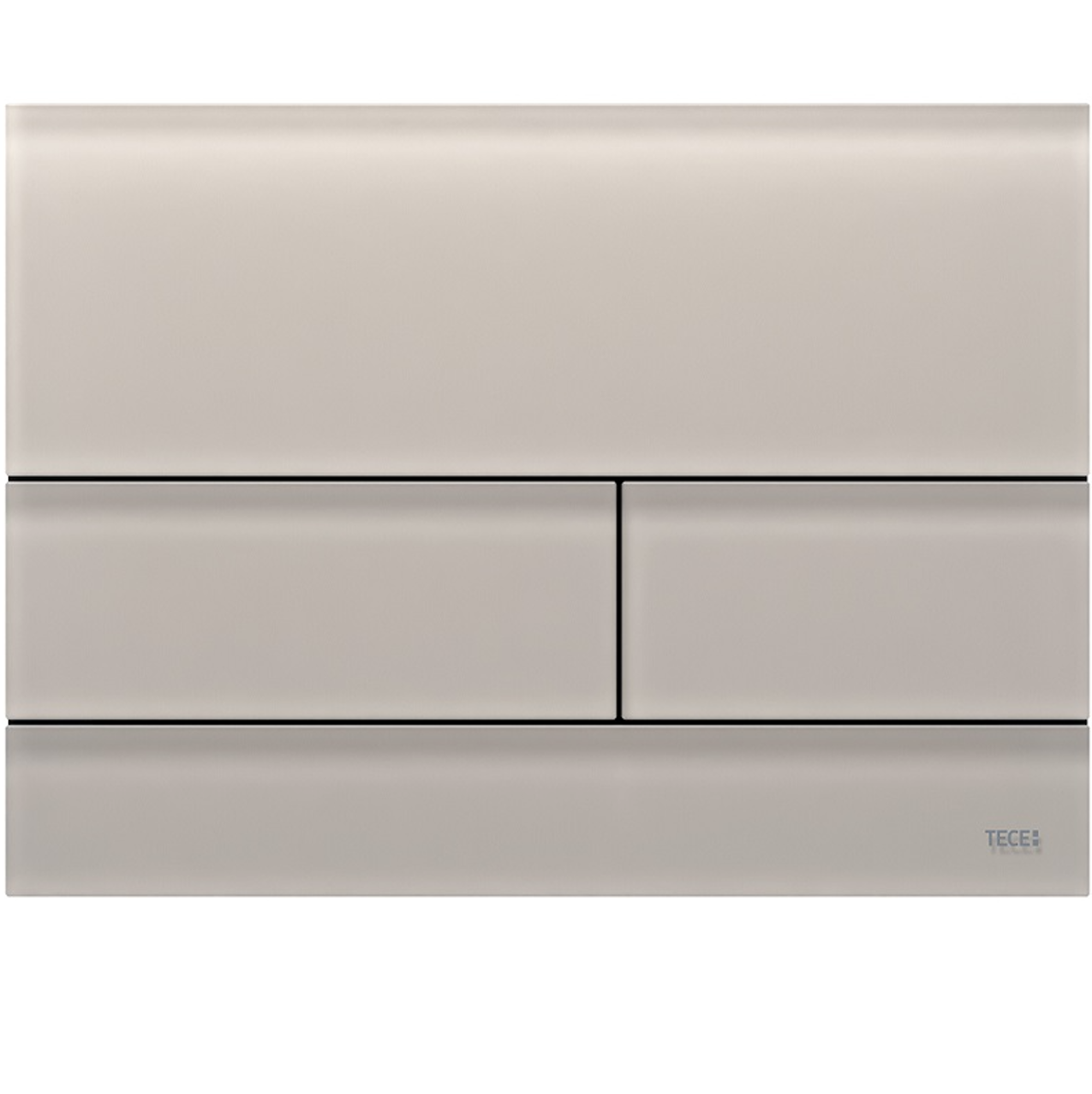 Кнопка смыва TECE Square II 9240827 стеклянная, песочно-бежевая сатинированная