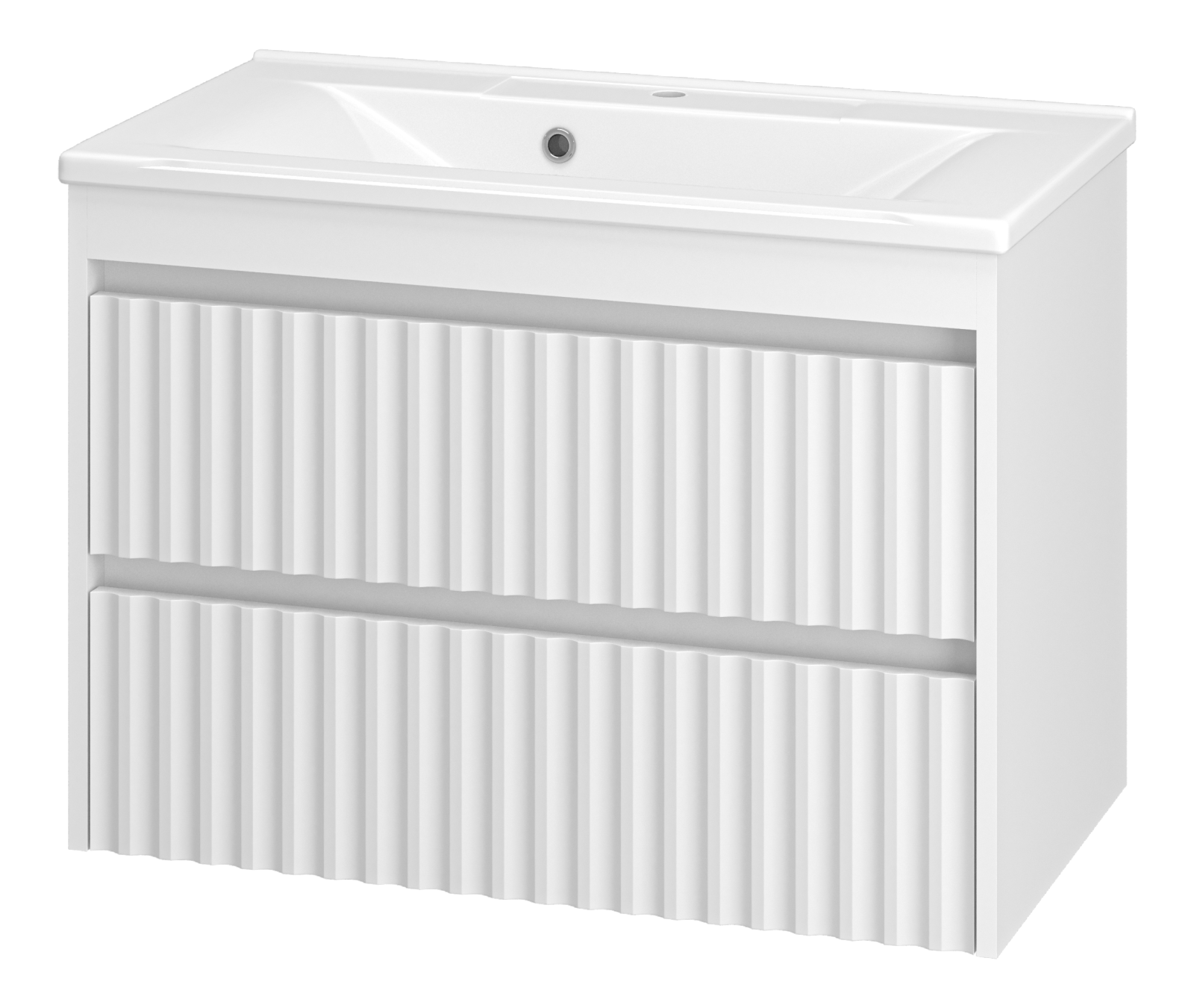 Тумба с раковиной Brevita Balaton 80 подвесная, белая
