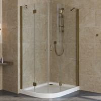 Душевой уголок Vegas Glass AFS-F Lux 100*90 05 01 R профиль бронза, стекло прозрачное