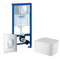Инсталляция Grohe Rapid SL 38721001 с кнопкой + унитаз подвесной Boheme Mane 970-SET-W