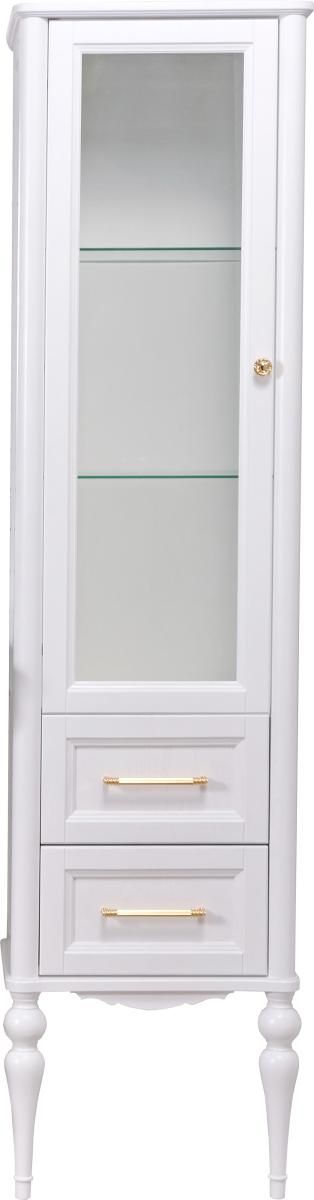 Пенал ValenHouse Эстетика 40 L белый, фурнитура золото