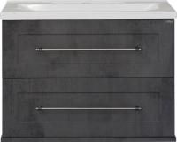 Тумба под раковину Misty Марта 70 подвесная, темный бетон