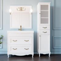 Мебель для ванной ValenHouse Лиора 90 белая, фурнитура бронза