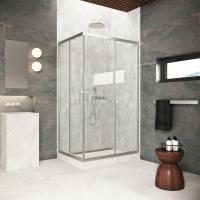 Душевой уголок Vegas Glass ZA-F Protec 90*70 04 crystalvision, профиль никель, стекло crystalvision
