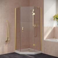 Душевой уголок Vegas Glass AFA-Pen LUX 90 09 05 R профиль золото глянцевое, стекло бронза