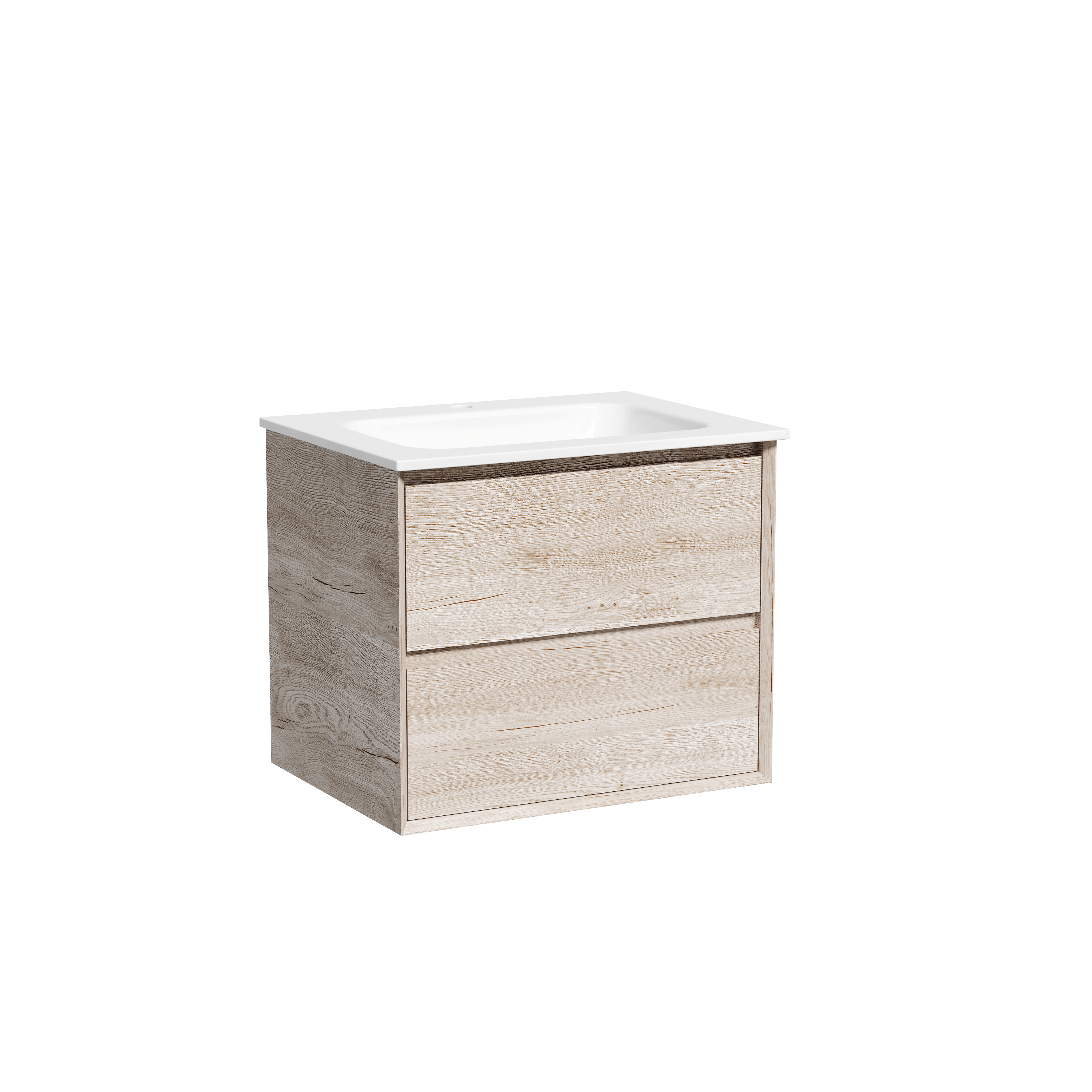Тумба с раковиной Sancos Marmi 2.0 60 дуб галифакс натуральный, MR2.060EG
