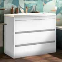 Тумба с раковиной Art&Max Family 100 напольная, Bianco Lucido