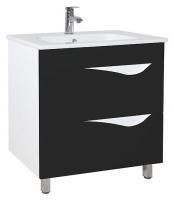 Тумба под раковину Bellezza Эйфория 80 черная 2 ящика