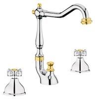 Смеситель для раковины Webert Ottocento OT750202017 хром-золото