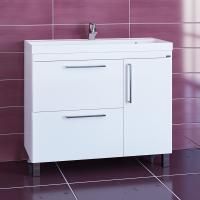 Тумба с раковиной СанТа Вегас 100 напольная, 2 ящика и 1 дверка