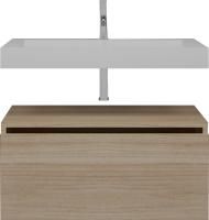 Тумба с раковиной Armadi Art Flat 80 подвесная, light oak
