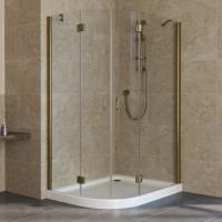 Душевой уголок Vegas Glass AFS-F Lux 120*110 05 01 R профиль бронза, стекло прозрачное