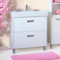 Тумба с раковиной Бриклаер Палермо 80/2 напольная, с 2 ящиками