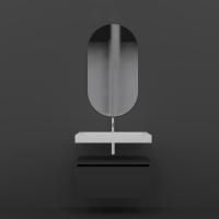 Мебель для ванной Armadi Art Flat 80 подвесная, антрацит матовый