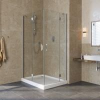 Душевой уголок Vegas Glass AFA-F LUX 110*100 07 01 L профиль матовый хром, стекло прозрачное