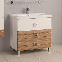 Тумба под раковину Aquaton Стамбул 85 М эбони светлый