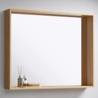 Зеркало Aqwella Basic 80х100 дуб золотой, с полкой