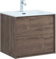 Тумба с раковиной Aquanet Lino 60 дуб веллингтон, Flat 60