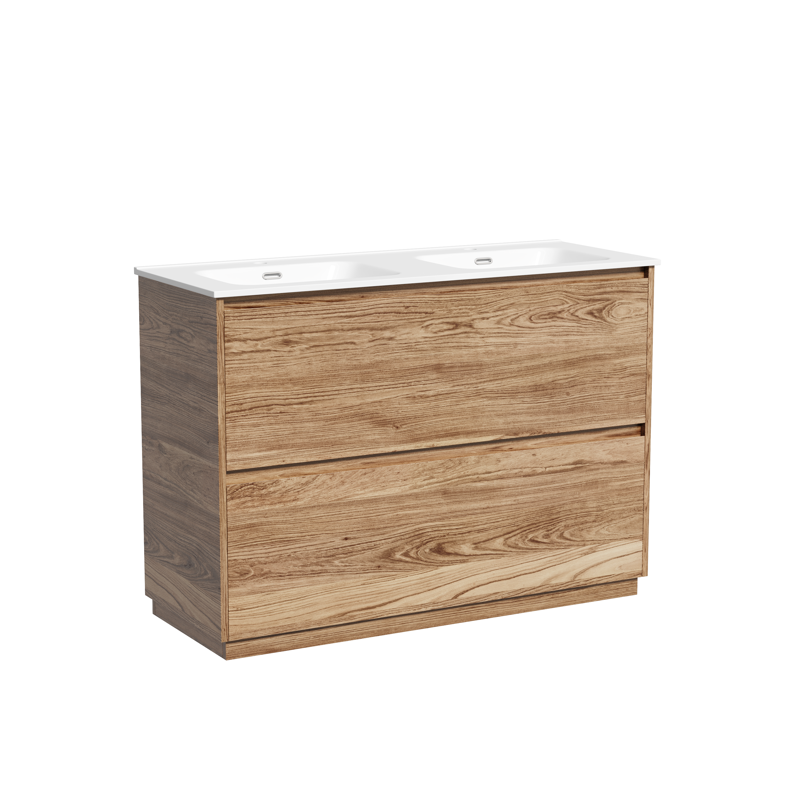 Тумба с раковиной Sancos Libra Floor 120 дуб чарльстон, двойная раковина, напольная