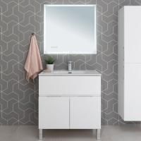 Мебель для ванной Aquanet Алвита new 80 напольная, белая матовая, с дверками и ящиком