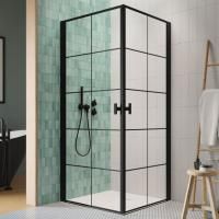 Душевой уголок Radaway Nes Black KDD I Factory 80x80
