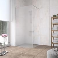 Душевая перегородка Vegas Glass EAF LUX 86 07 10 профиль матовый хром, стекло сатин